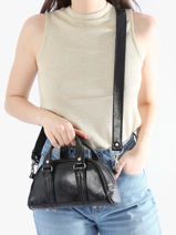 Cross Body Tas Mini Bowling clipse Leder Paul marius Bruin eclipse MINIBECL-vue-porte