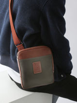 Longchamp Boxford Cross bodytas Groen-vue-porte