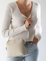 Cross Body Tas Caviar Leder Milano Beige caviar CA240614-vue-porte