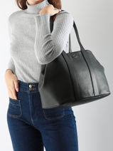 Schoudertassen City Court Leder Lacoste Zwart city court NF4633IE-vue-porte