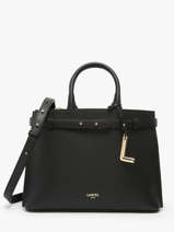 Handtas Faubourg Leder Lancel Zwart faubourg A13528