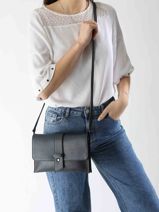 Cross Body Tas Caviar Leder Milano Blauw caviar CA240610-vue-porte