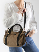 Schoudertas Canvas Katoen Gerard darel Groen canvas DBS67450-vue-porte