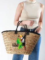Schoudertassen Panier Stro Lola casademunt Bruin panier 89-vue-porte