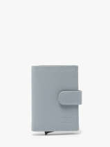 Portefeuille Leder Crinkles Blauw caviar 14600