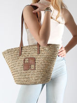 Schoudertassen Raphia Stro Nat et nin Beige raphia RA-vue-porte