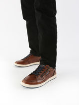Sneakers Missouri Uit Leder Redskins Bruin men MISSOURI-vue-porte
