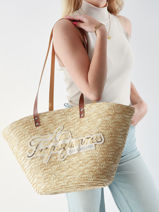 Schoudertassen Milos Stro Les tropeziennes Beige milos TZ01-vue-porte