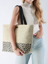 Schoudertassen Kailani Papier Les tropeziennes Beige kailani TZ01-vue-porte