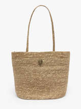 Schoudertassen Estival Stro Le voyage en panier Beige estival PM893