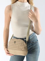Cross Body Tas Gaufrette Le voyage en panier Beige gaufrette PM883-vue-porte