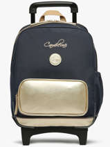 Rugzak Op Wieltjes 2 Compartimenten Cameleon Blauw vintage fantasy SR40