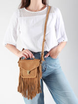 Cross Body Tas Folk Leder Paul marius Bruin folk GEORXFOL-vue-porte