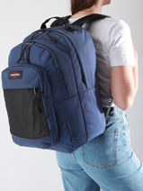 Rugzak 2 Compartimenten Met 15" Laptopvak Eastpak Blauw authentic EK0A5BKS-vue-porte
