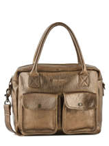 Handtas Le Dandy A4 Leder Paul marius Roze vintage F9774-1