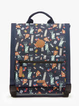 Rugzak 2 Compartimenten Cabaia Blauw school L