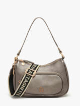 Schoudertas Pocket Lulu castagnette Zilver pocket ZAHYNA