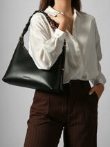 Schoudertas Jess Leder Vanessa bruno Zwart jess 30V40916-vue-porte