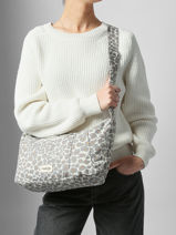 Schoudertas Into The Wild Katoen Rivedroite Grijs into the wild MCHARINT-vue-porte