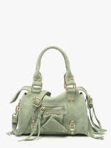 Cross Body Tas Velvet Leder Milano Groen velvet VE24092O