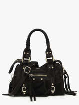 Cross Body Tas Velvet Leder Milano Zwart velvet VE24092O