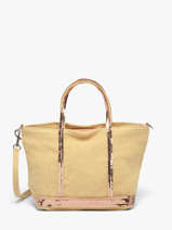 Cross Body Tas Baby Cabas Linnen Vanessa bruno Geel cabas lin 31V40410