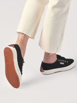Sneakers 2750 Black Red Lips Superga Zwart women S61235W-vue-porte