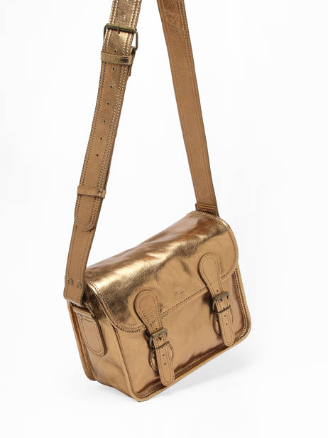 Cross Body Tas La Sacoche Leder Paul marius Goud vintage S ander zicht 2