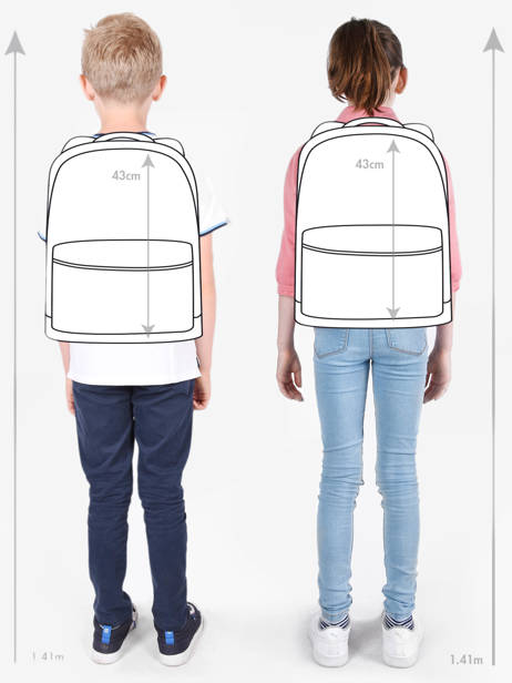 Rugzak Class Room 2 Compartimenten Kipling Blauw back to school KI7090 ander zicht 1