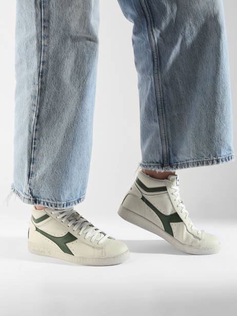Sneakers Game L Hi Waxed Uit Leder Diadora Wit unisex 178300 ander zicht 1