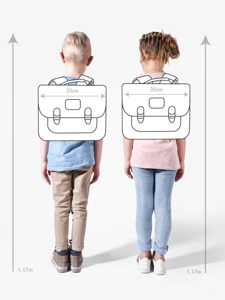 Boekentas 2 Compartimenten Snowball Blauw foot 46135 ander zicht 1