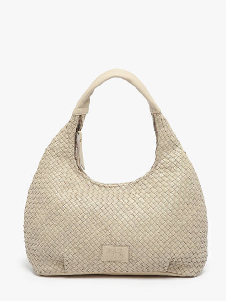 Schoudertassen Parma Leder Basilic pepper Beige parma BPAR02