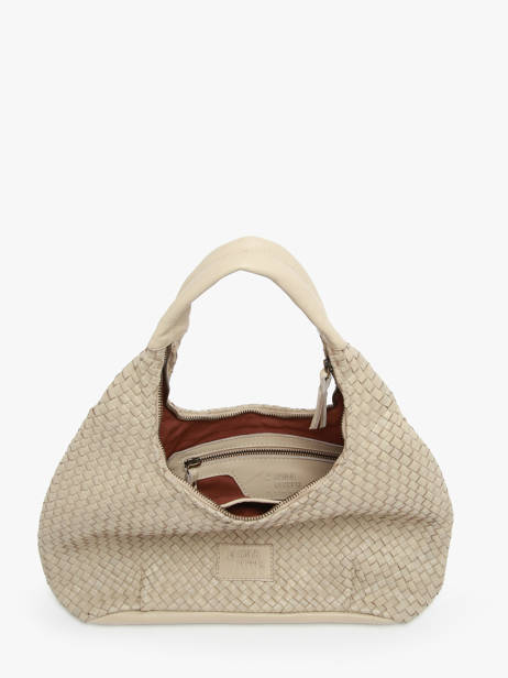 Schoudertassen Parma Leder Basilic pepper Beige parma BPAR02 ander zicht 3