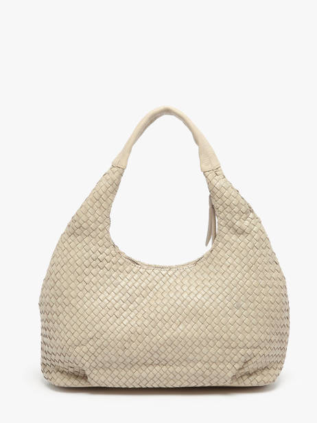 Schoudertassen Parma Leder Basilic pepper Beige parma BPAR02 ander zicht 4