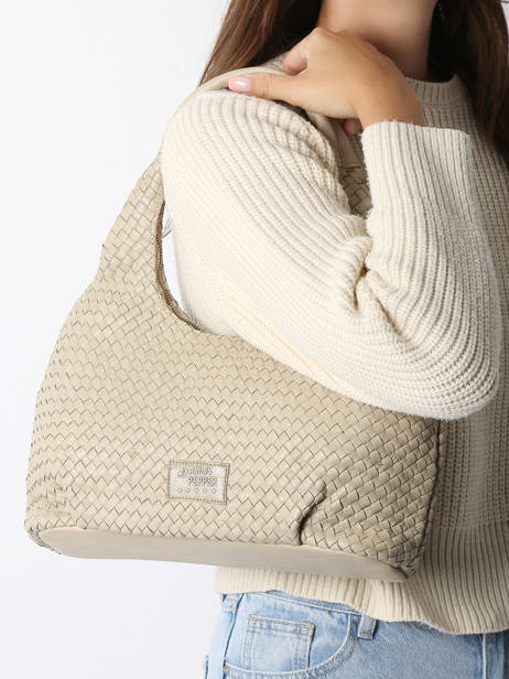 Schoudertassen Parma Leder Basilic pepper Beige parma BPAR02 ander zicht 1