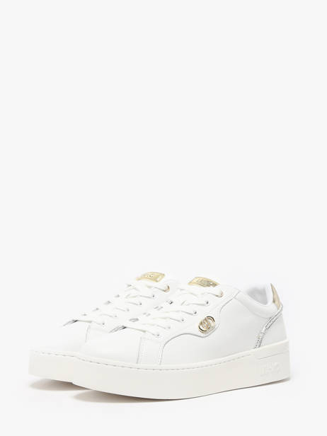 Sneakers Silvia 95 Uit Leder Liu jo Wit women BF4021P0 ander zicht 2