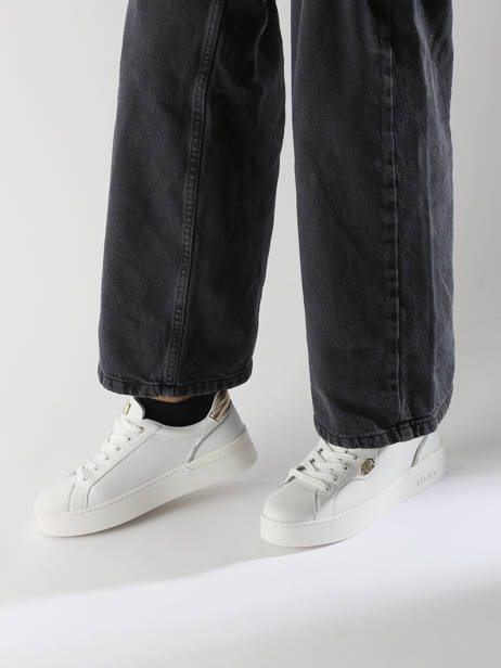 Sneakers Silvia 95 Uit Leder Liu jo Wit women BF4021P0 ander zicht 1