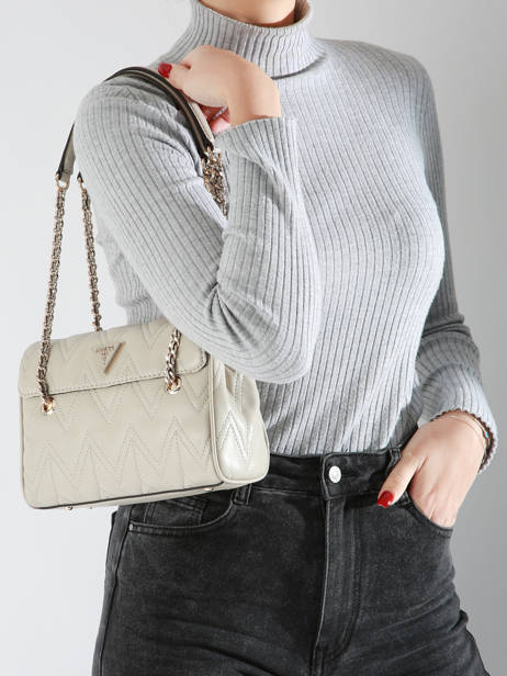 Schoudertassen Eda Guess Beige eda QG950520 ander zicht 1