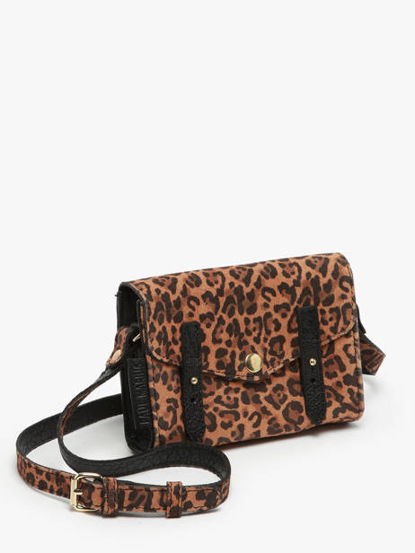 Cross Body Tas Mini Leopard Leder Paul marius Bruin leopard MINILEO ander zicht 2