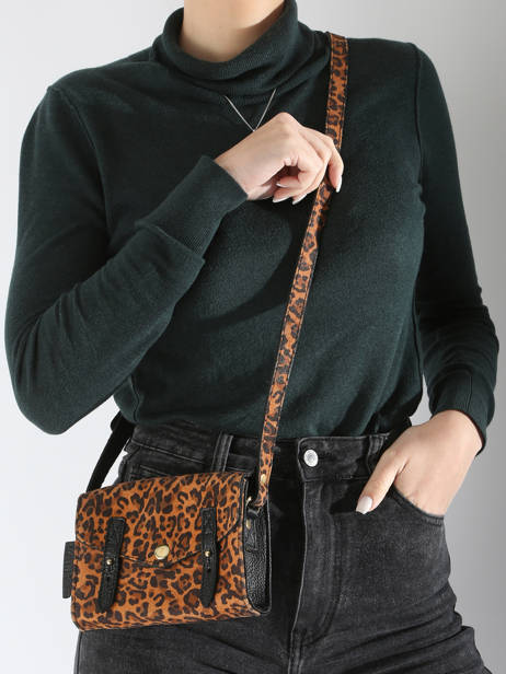 Cross Body Tas Mini Leopard Leder Paul marius Bruin leopard MINILEO ander zicht 1