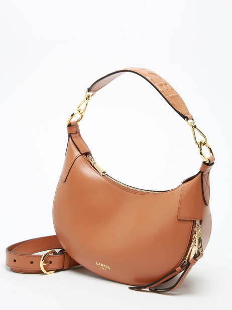 Cross Body Tas Origami Leder Lancel Bruin origami A13313 ander zicht 1