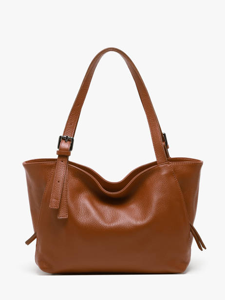 Schoudertassen Caviar Leder Milano Bruin caviar CA24065