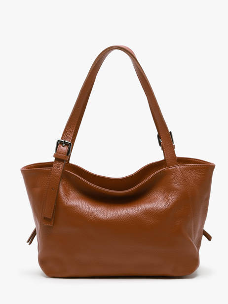 Schoudertassen Caviar Leder Milano Bruin caviar CA24065 ander zicht 4