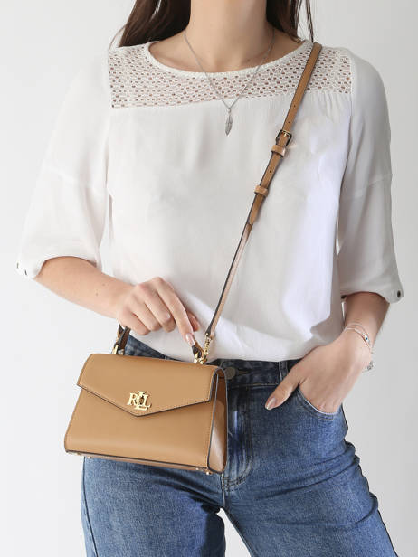 Handtassen Farrah Leder Lauren ralph lauren Beige farrah 31968761 ander zicht 1