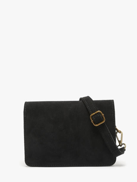 Cross Body Tas Velvet Leder Milano Zwart velvet VE24115 ander zicht 4