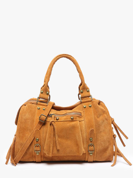 Schoudertassen Velvet Leder Milano Bruin velvet VE24094