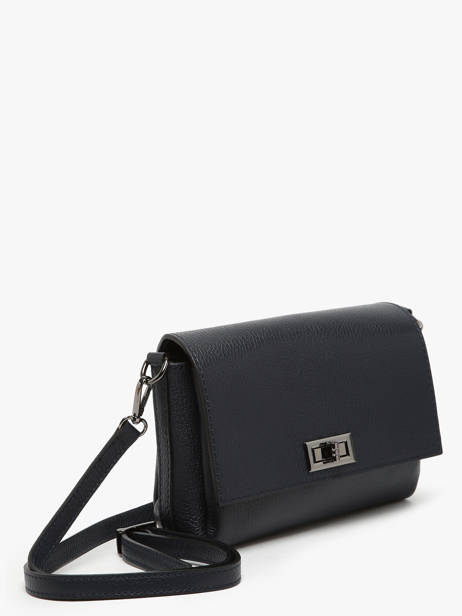 Cross Body Tas Caviar Leder Milano Blauw caviar CA24061 ander zicht 2