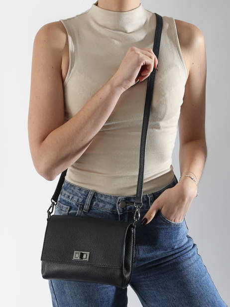 Cross Body Tas Caviar Leder Milano Blauw caviar CA24061 ander zicht 1