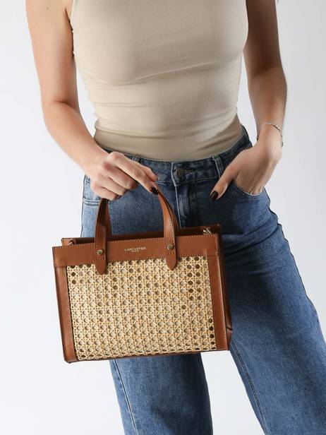 Handtas Cannage Rotin Lancaster Beige cannage rotin 114 ander zicht 1