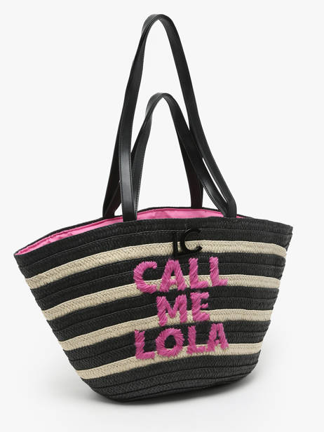 Schoudertassen Panier Stro Lola casademunt Zwart panier 92 ander zicht 2